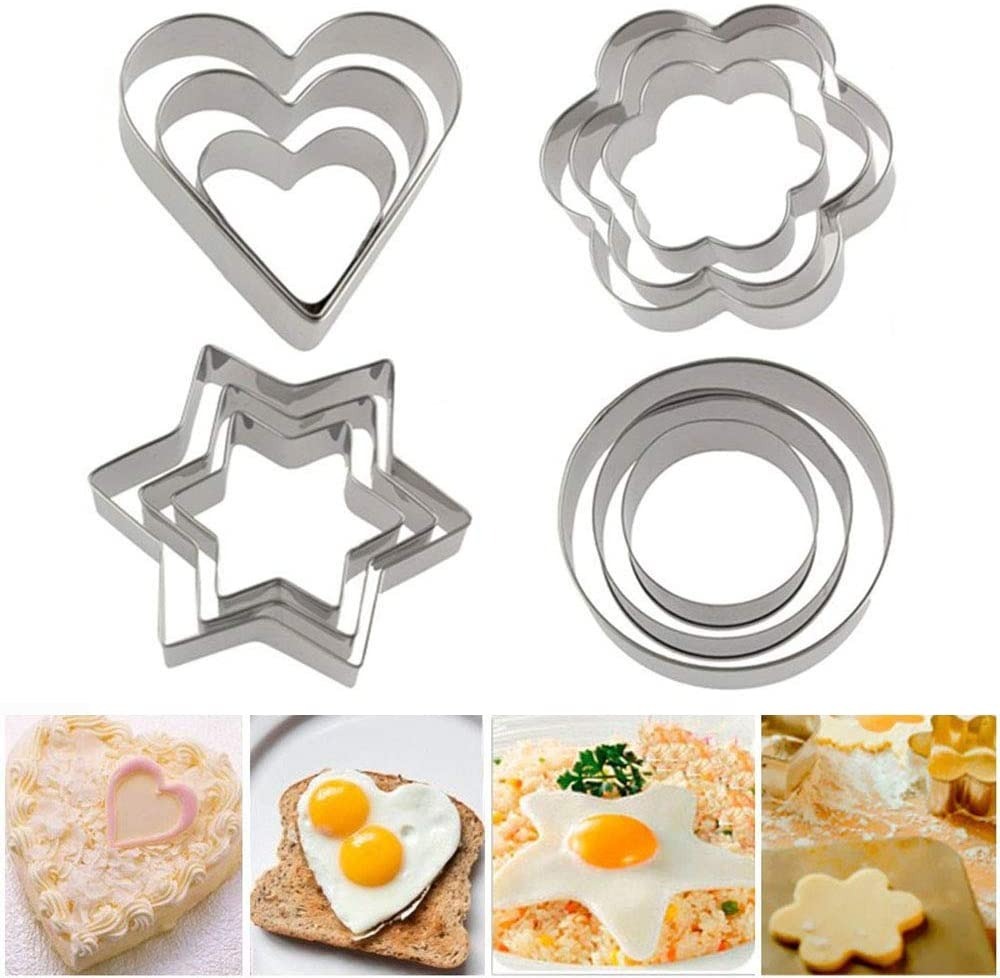 12 Pcs Stainless Steel Cookie Cutter Set